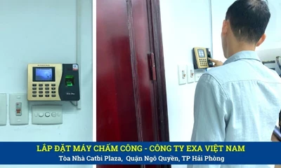 Lắp Máy Chấm Công Văn Phòng Công Ty EXA Việt Nam Tại Cát Bi Plaza Hải Phòng
